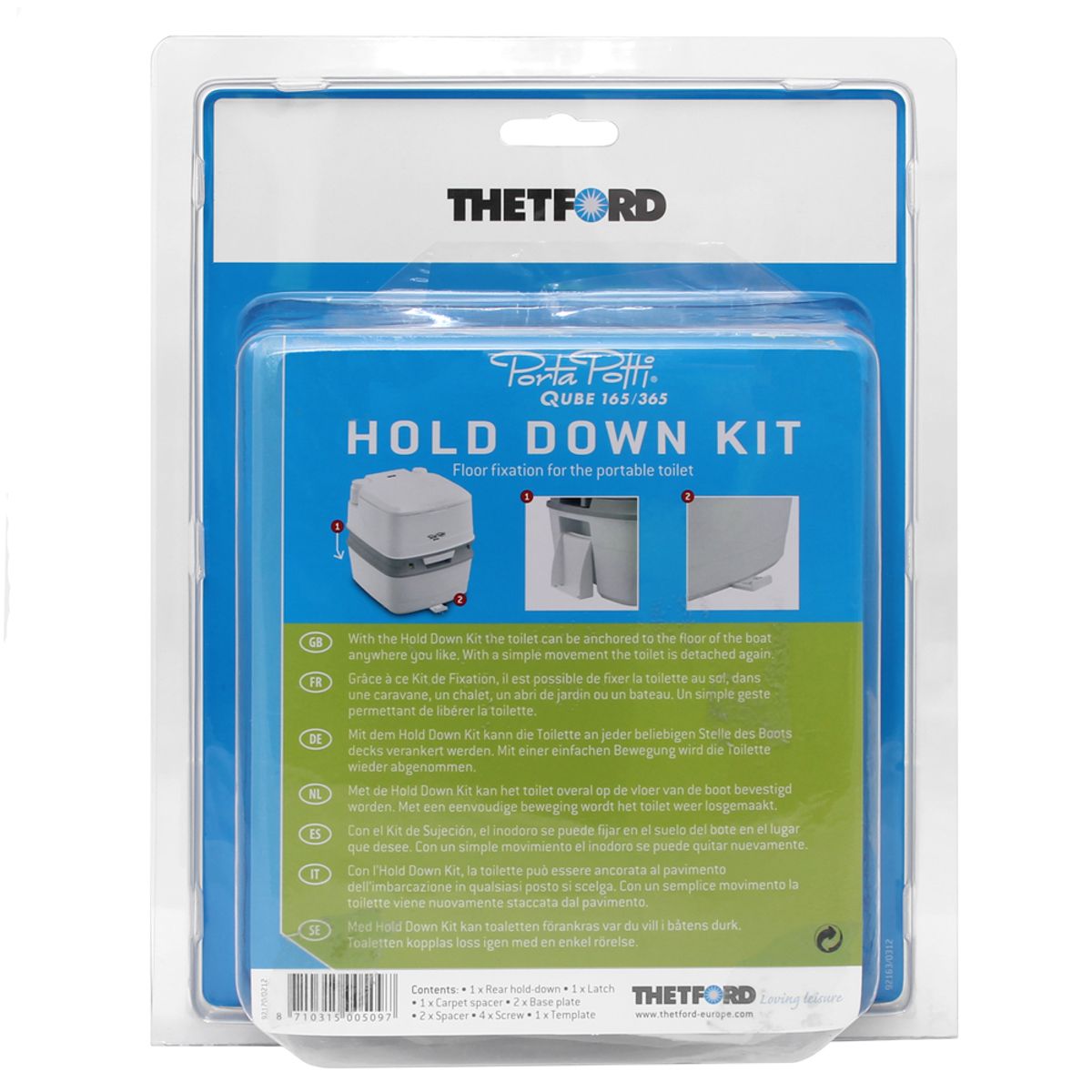 Thetford Porta-Potti Qube 165 & 365 Holding Down Kit