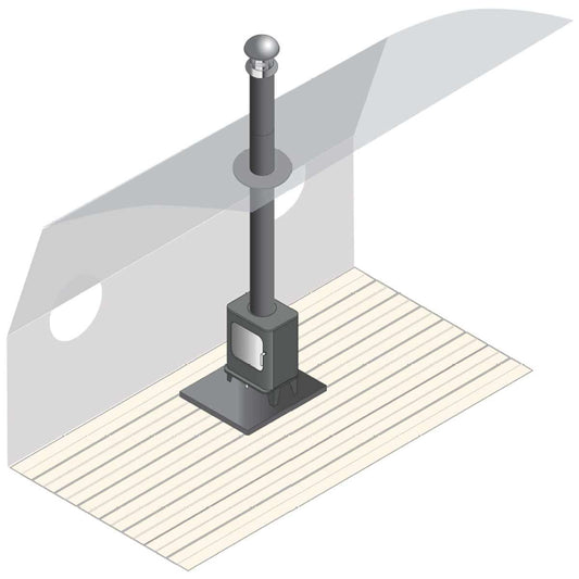 Twin Wall Insulated Straight Flue Kit 100mm ID for Arada Stoves FK-102