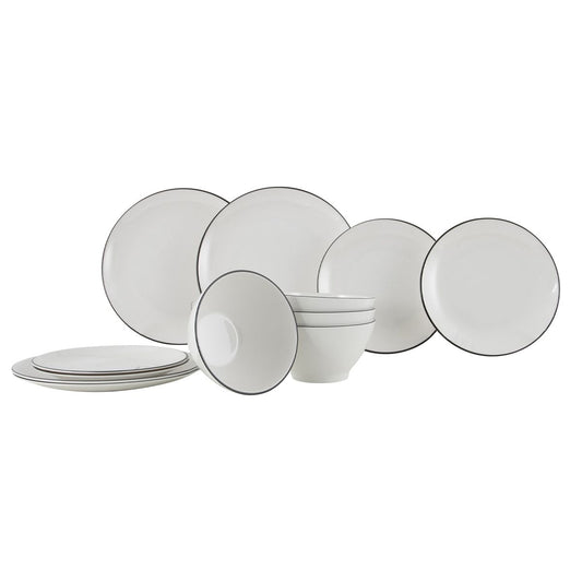 Gimex Linea Line Tableware Black (12 Pieces)