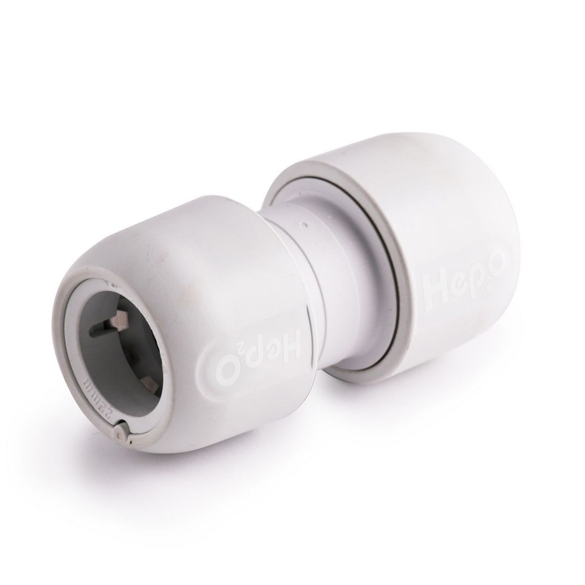 Hep2O HD1 Push Fit traight Connector White (22mm) HD1/22
