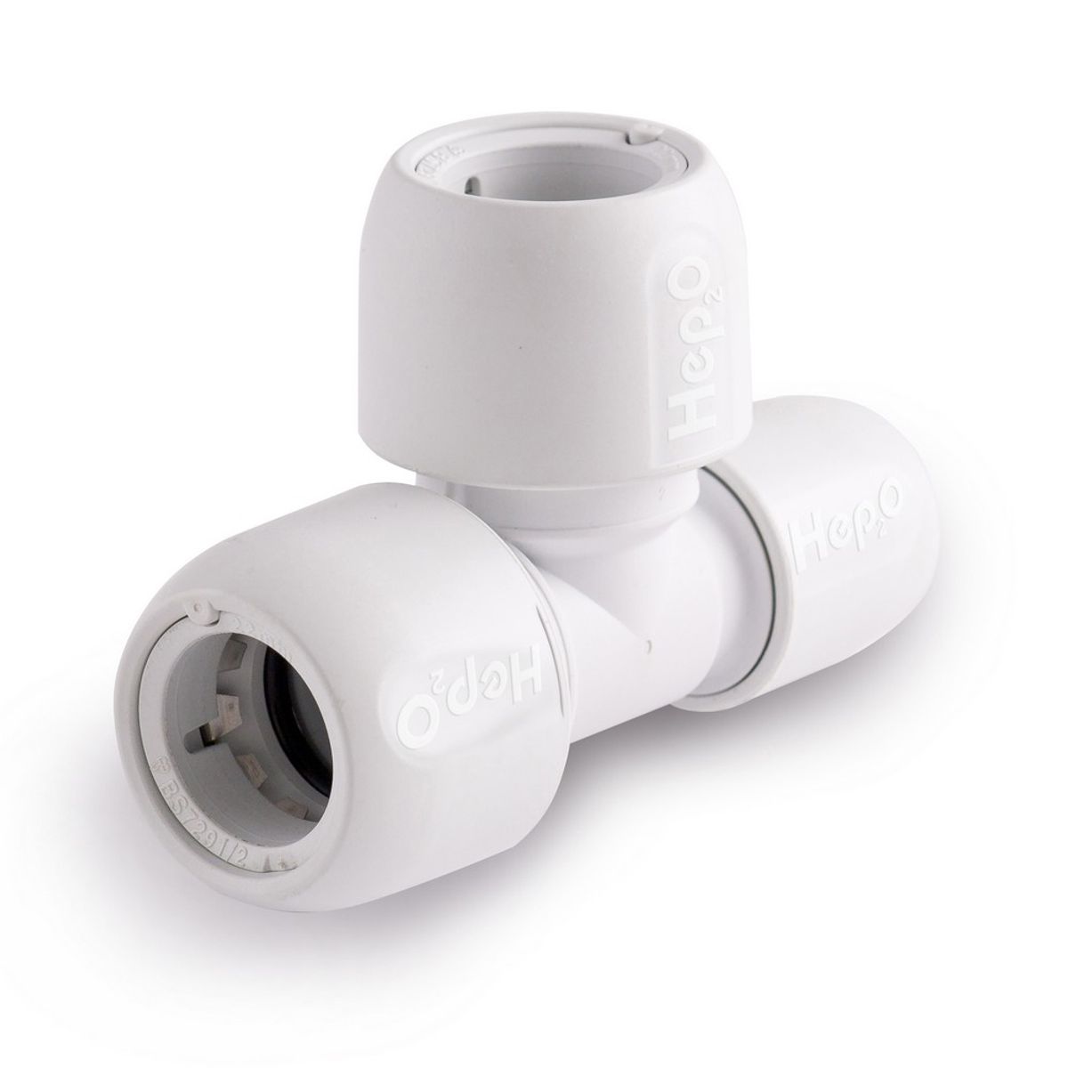 Hep2O HD12 Push Fit Reducing Tee White (22mm x 15mm x 22mm) HD12/22