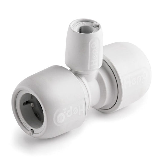 Hep2O HD13 Push Fit Branch Tee White (22mm x 22mm x 15mm) HD13/22