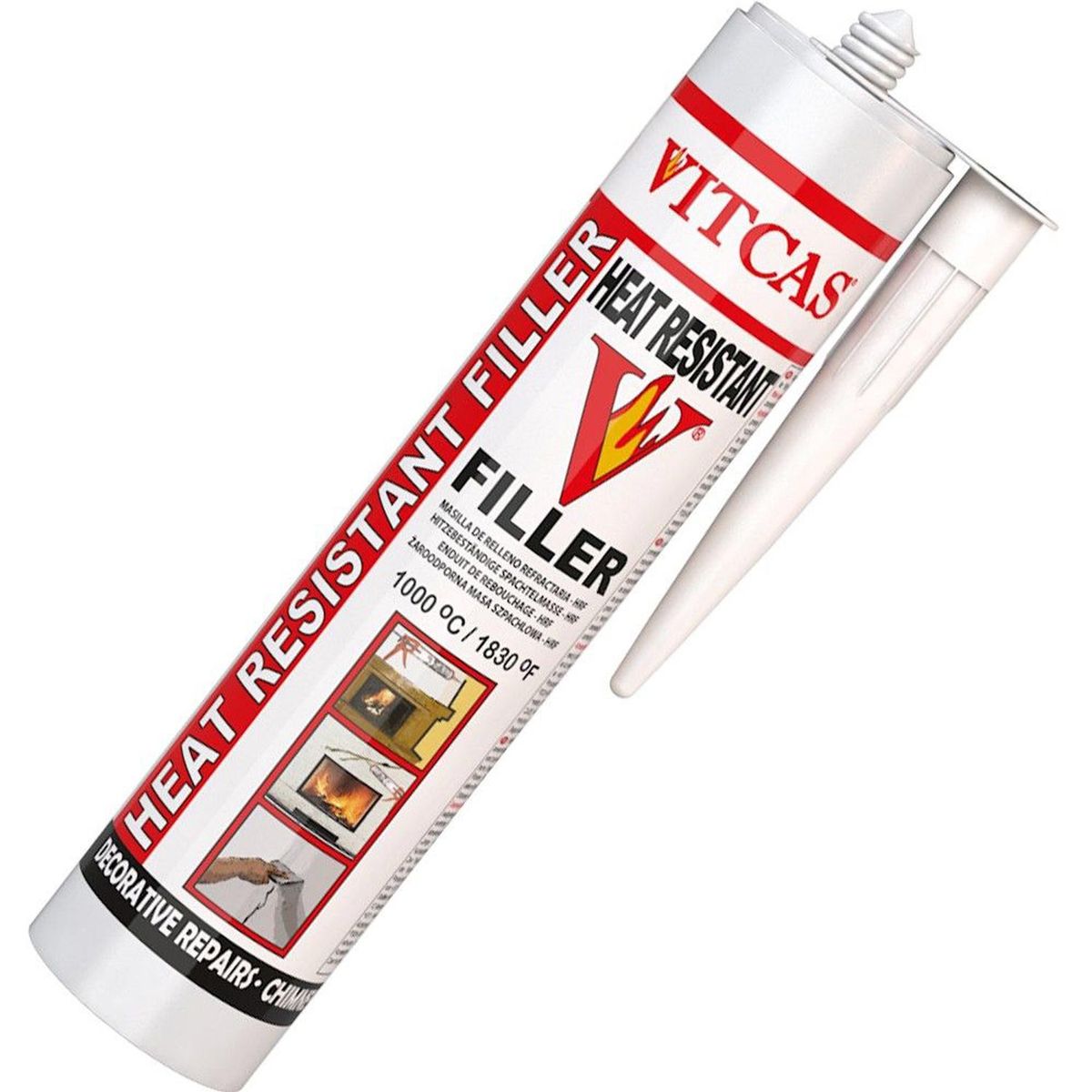 Vitcas Heat Resistant Filler in White (1000°C / 310ml) HRF-310ML