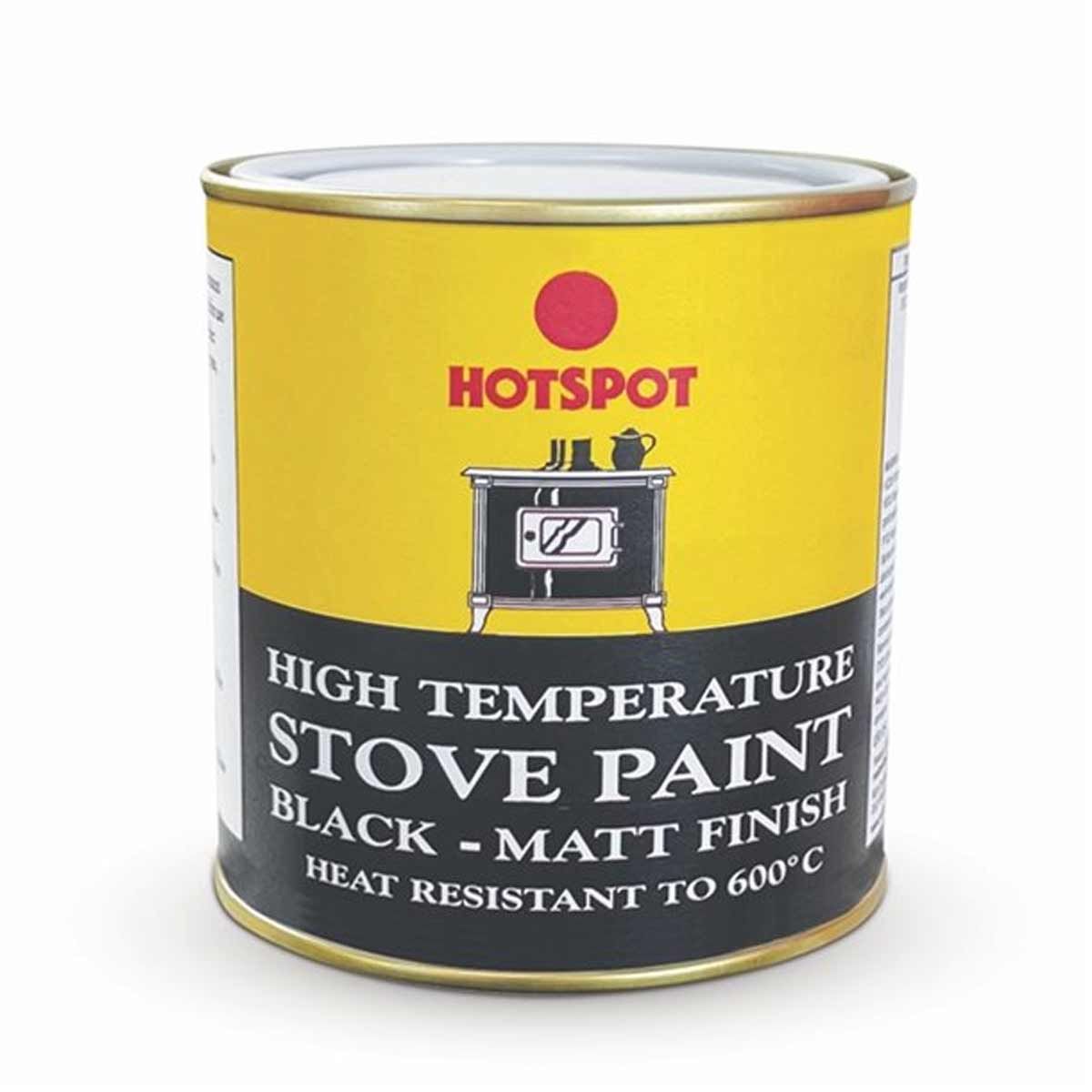 Hotspot High Temperature Stove Paint Matt Black 250ml HS-201030