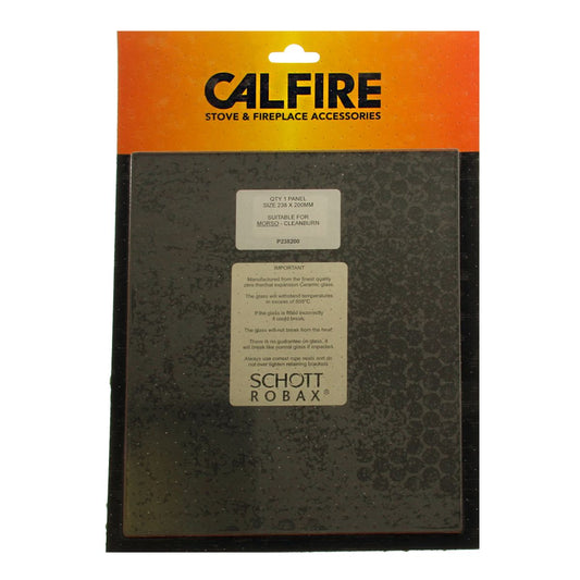 Morso Squirrel Cleanheat 1430 Glass Panel 238mm x 200mm HS-203