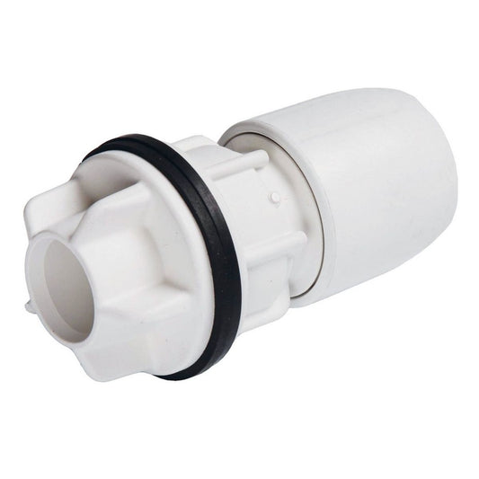 Hep2O HX20 Push Fit Tank Connector White (15mm x 1/2") HX20/15