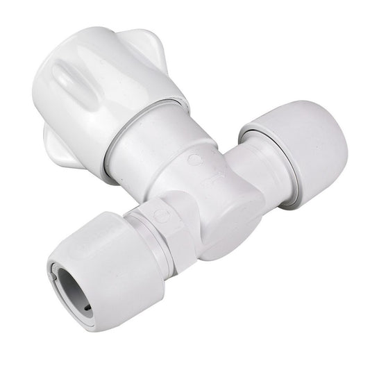 Hep2O HX36 Push Fit Stop Cock Cold Water White (22mm) HX36/22