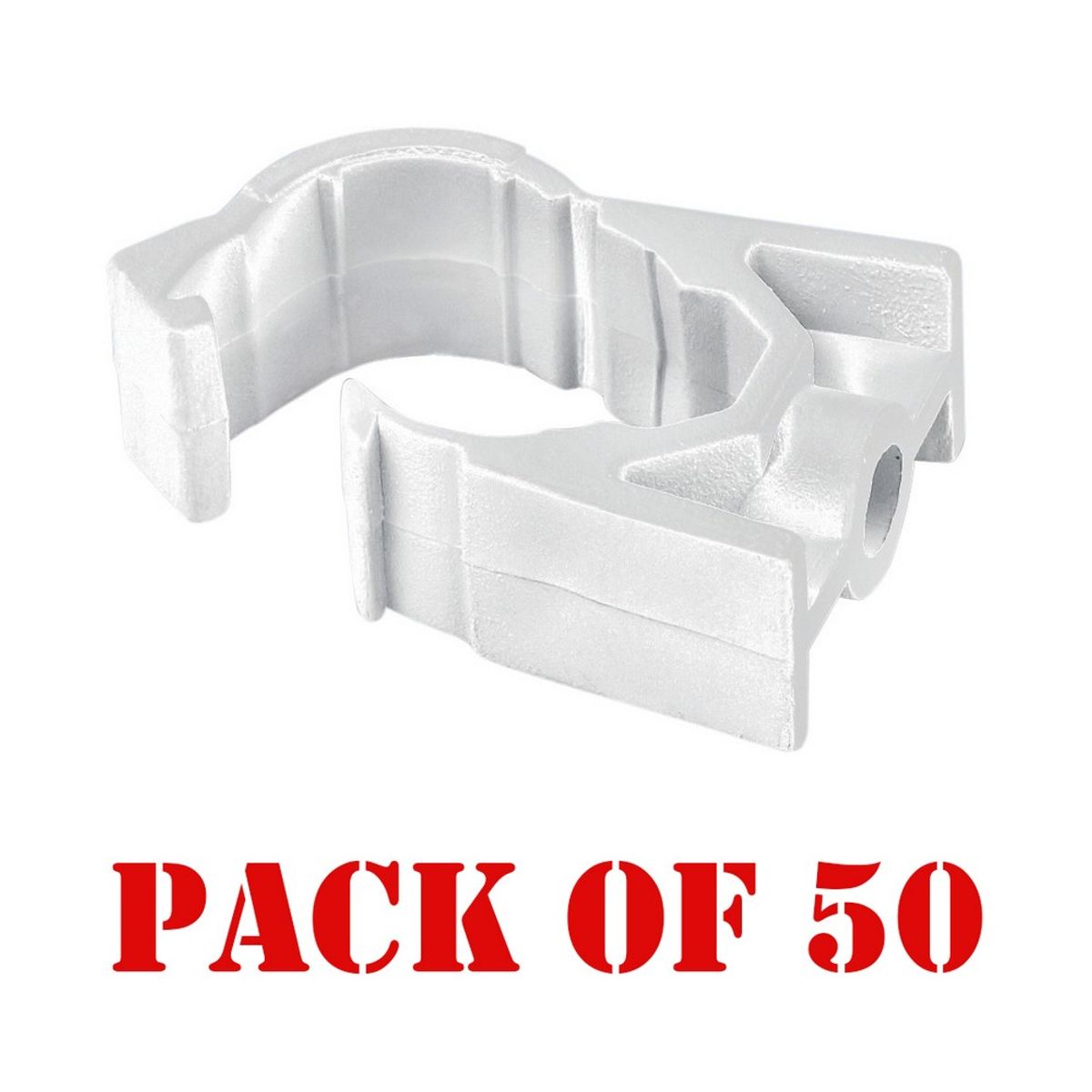 Hep2O HX85 Push Fit Screw Pipe Clip White (15mm / Pack of 50) HX85/15
