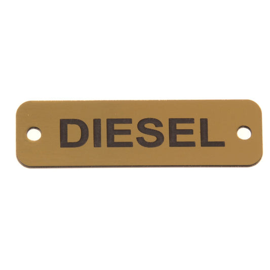 AG Diesel Label (S) Gold with Black Engraving 75mm x 22mm JBL20G