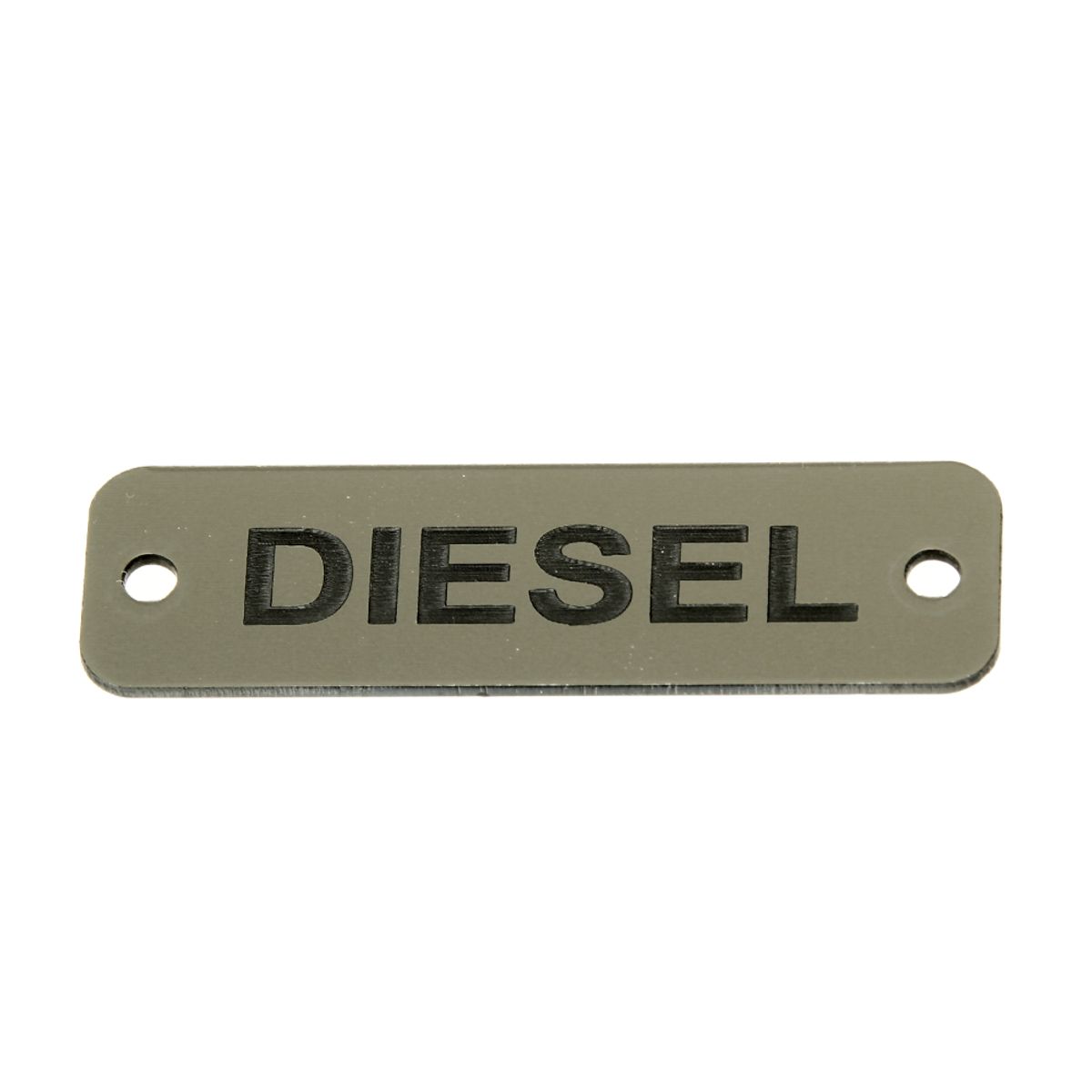 AG Diesel Label (S) Silver with Black Engraving 75mm x 22mm JBL20S