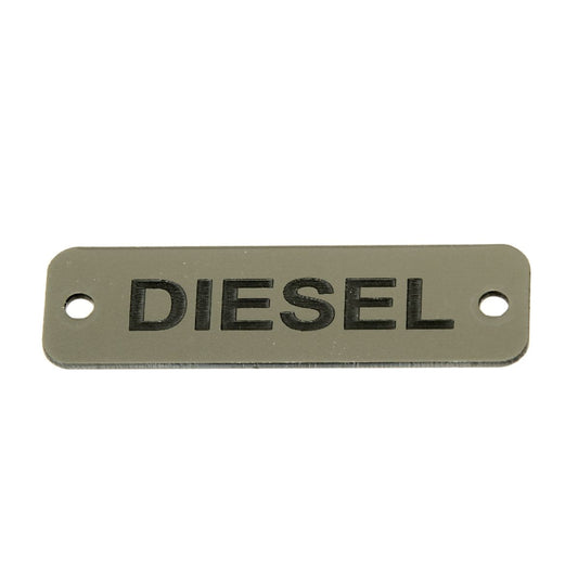 AG Diesel Label (S) Silver with Black Engraving 75mm x 22mm JBL20S