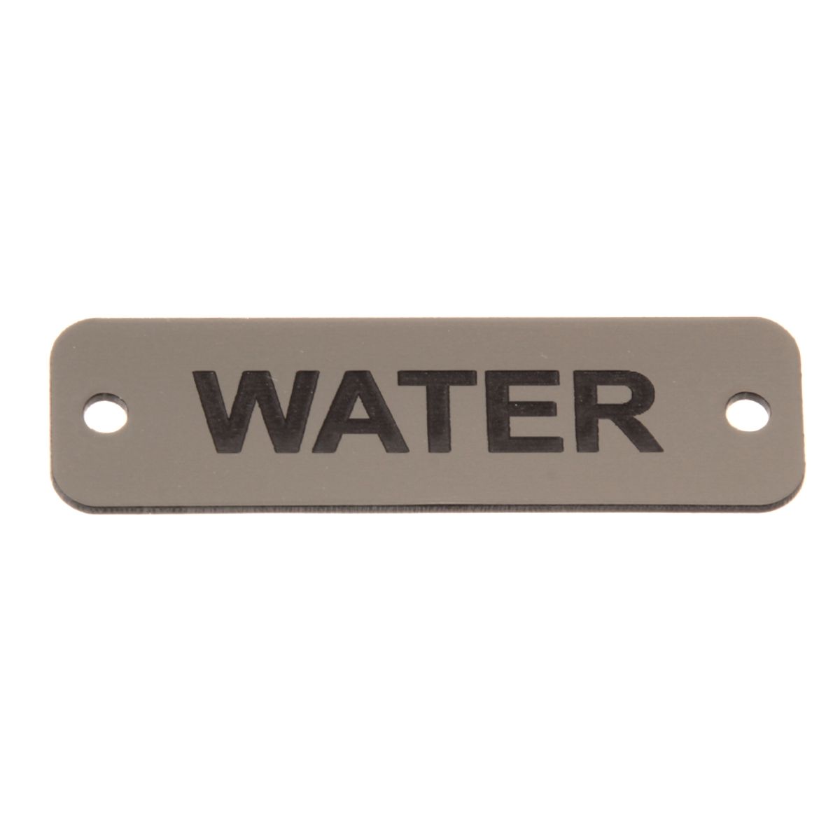 AG Water Label (S) Silver with Black Engraving 75mm x 22mm JBL21S