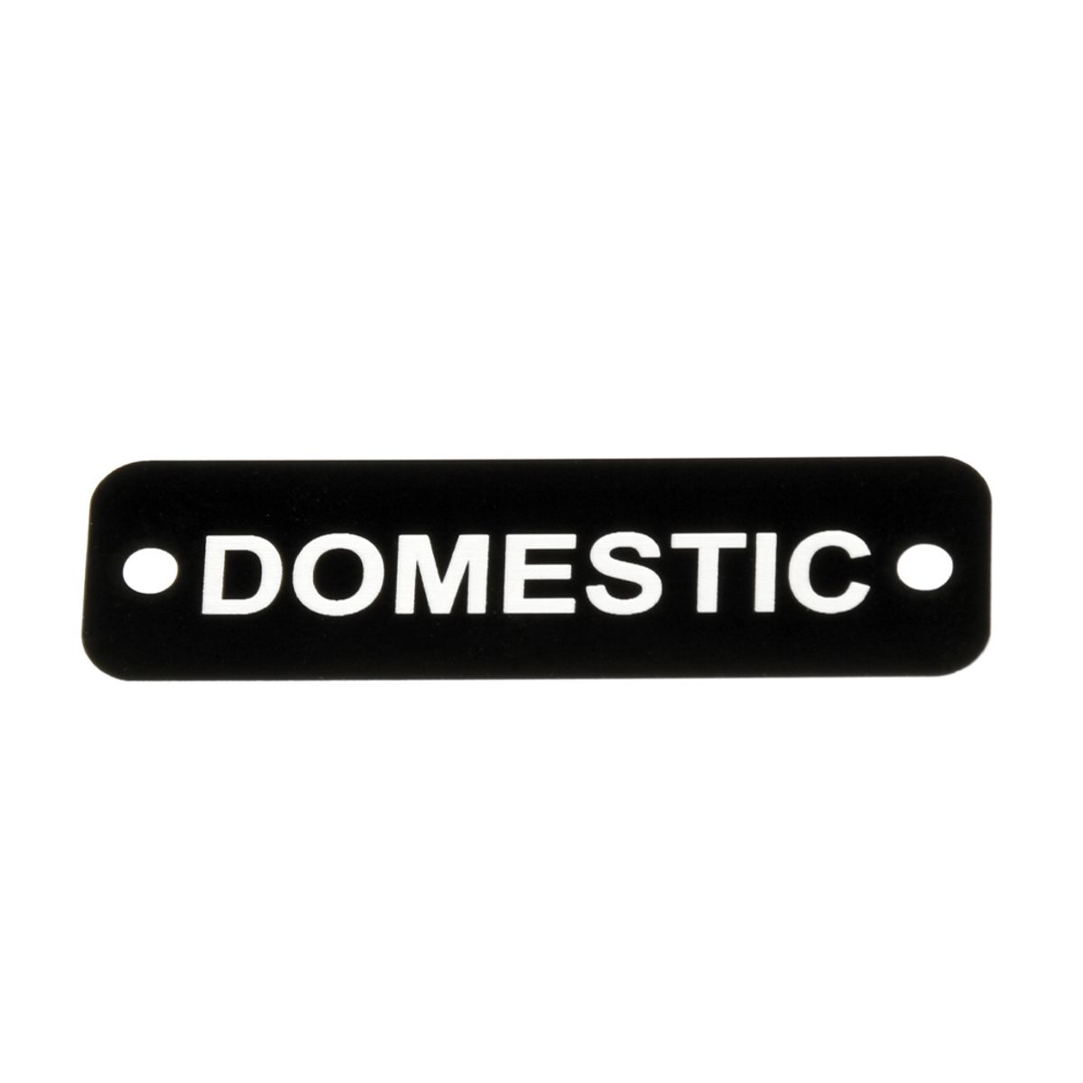 AG Domestic Label (S) Black with White Engraving 75mm x 22mm JBL24B