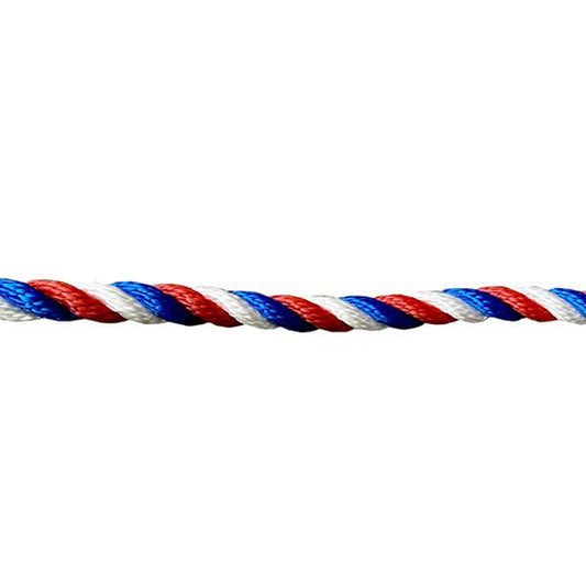 Kingfisher 12mm Red/White/Blue Mooring Rope & Large Eye Splice (10m)