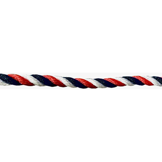 Kingfisher 12mm Red/Black/White Mooring Rope & Large Eye Splice (10m)