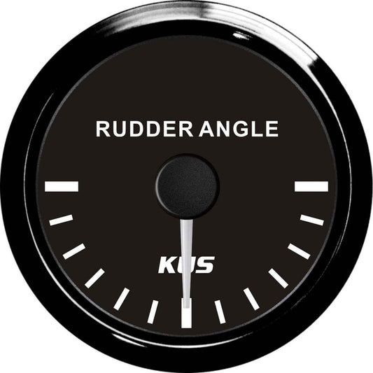 KUS Sea V Series Rudder Angle Gauge (Euro / Black Stainless Bezel) KY09018