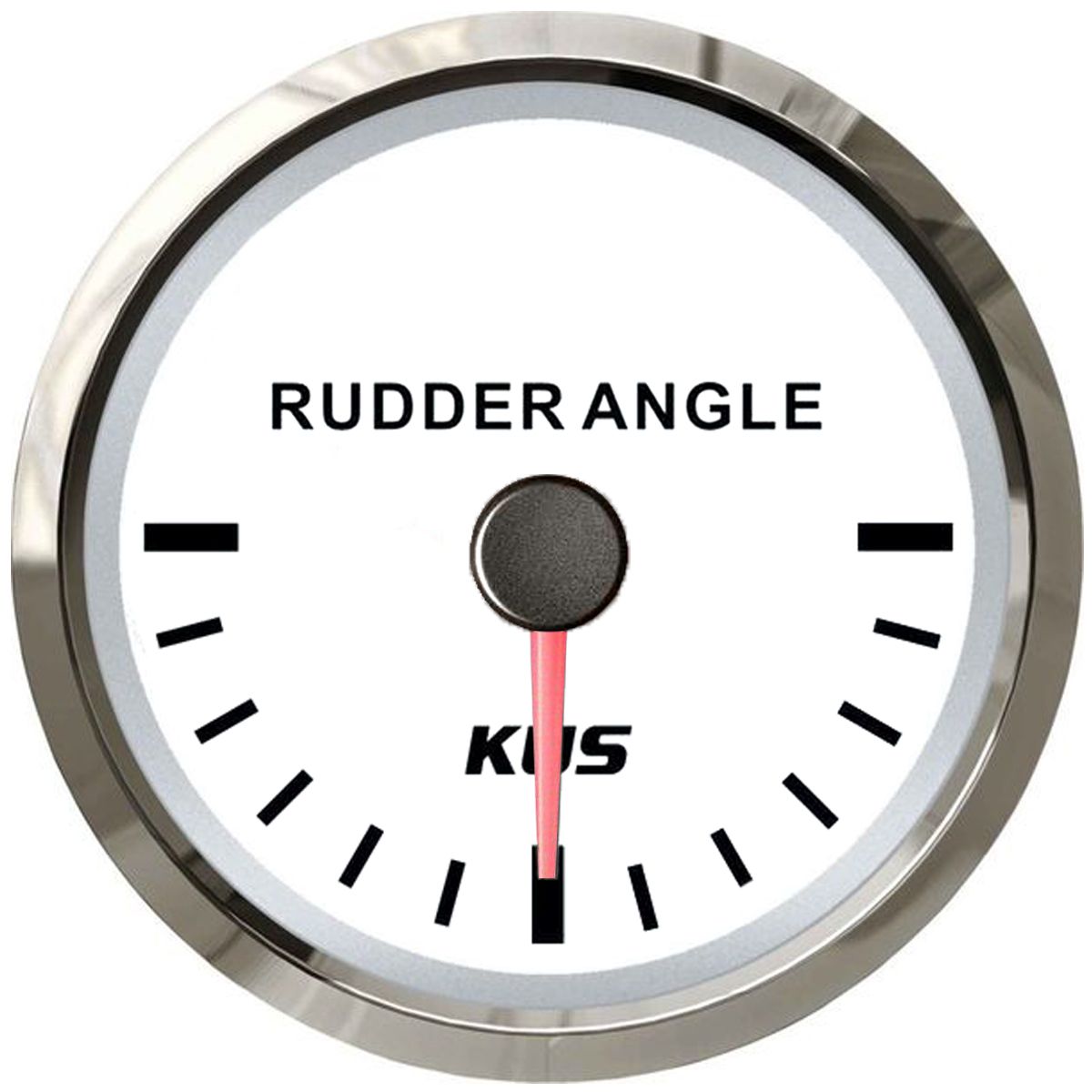 KUS Rudder Angle Gauge (Stainless Steel Bezel / White Dial) KY09106