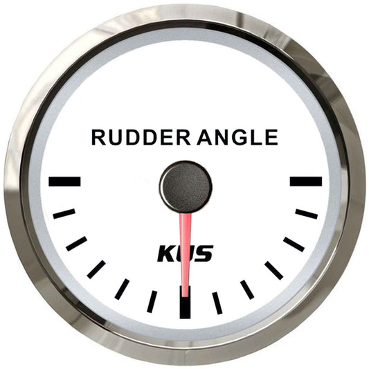 KUS Rudder Angle Gauge (Stainless Steel Bezel / White Dial) KY09106