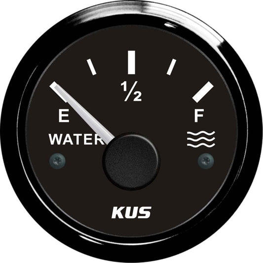 KUS Water Level Gauge with Black Stainless Bezel (US Resistance) KY11003