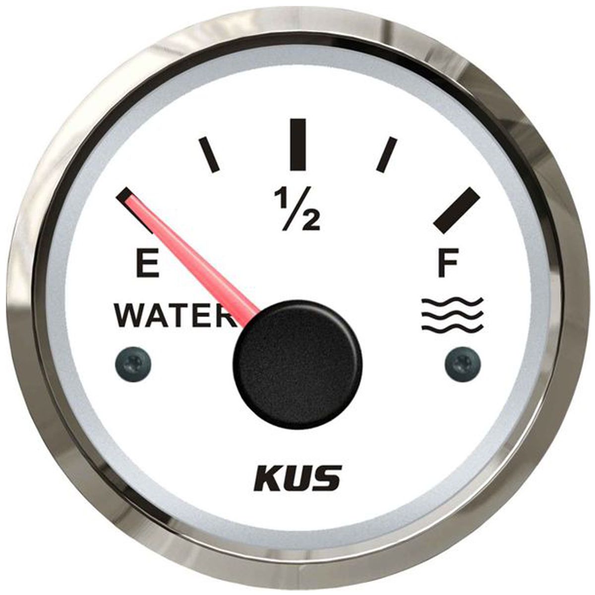 KUS Water Level Gauge Stainless Steel Bezel (White / US Resistance) KY11101
