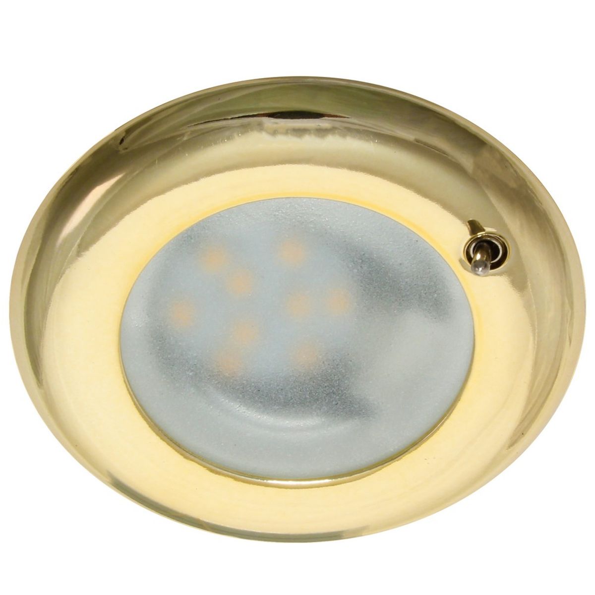 AAA 8-28V Brass Flush Mount Warm White LED Downlight 77mm Diameter LD-050