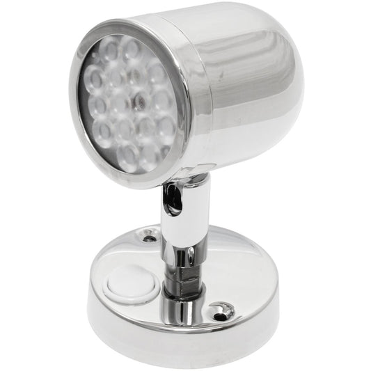AAA 8-30V Stainless Steel Adjustable Reading LED Light 65mm Diameter LD-100