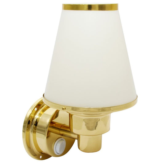 AAA 12V LED Brass Interior Warm White Wall Light Plastic Shade LD-152