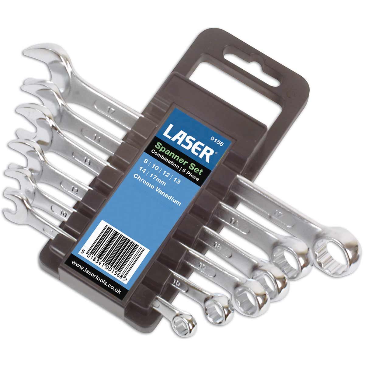 Laser Tools Combination Spanner Set 6-Piece (8, 10, 12, 13, 14 & 17mm) LT-0156