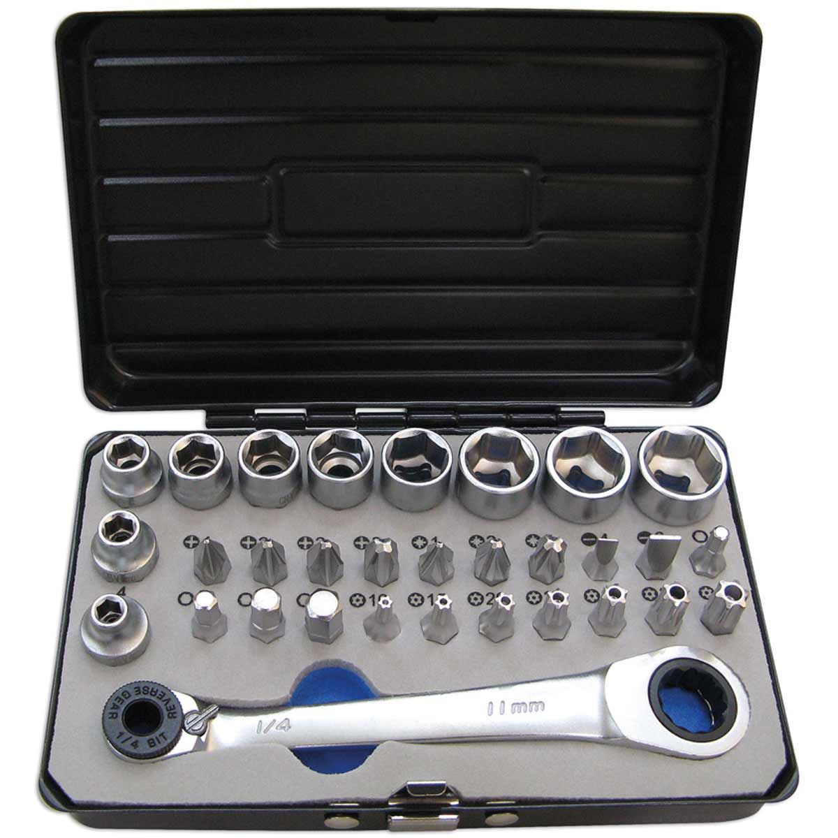Laser Tools Socket and Bit Set 1/4" Drive (31-Piece) LT-6717