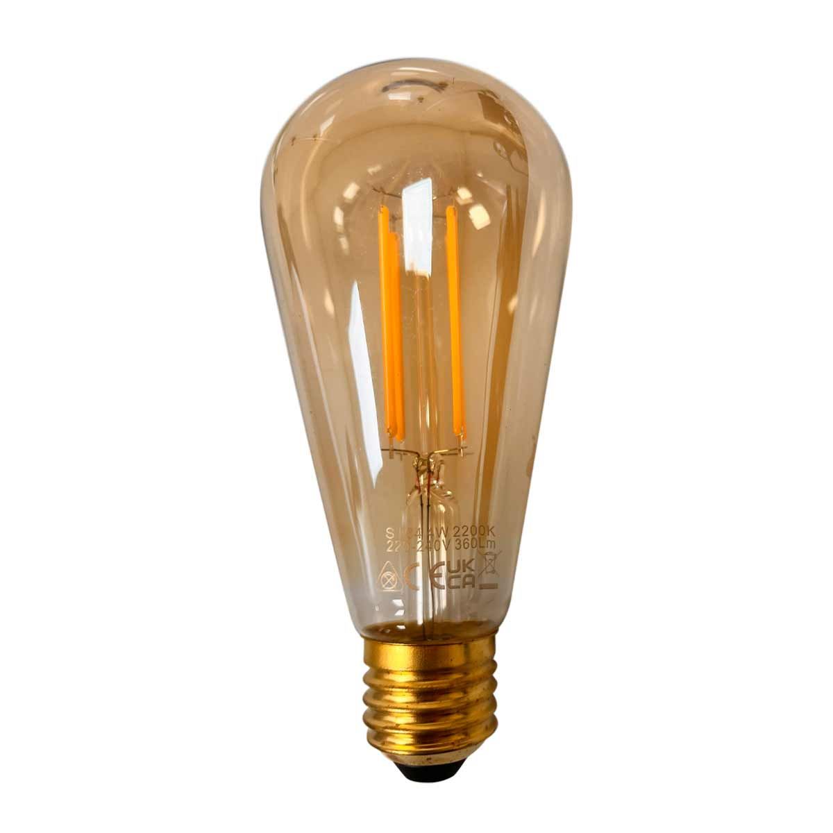 Vintage LED Lamp ST64 with Amber Bulb (ES/E27) LTB20323