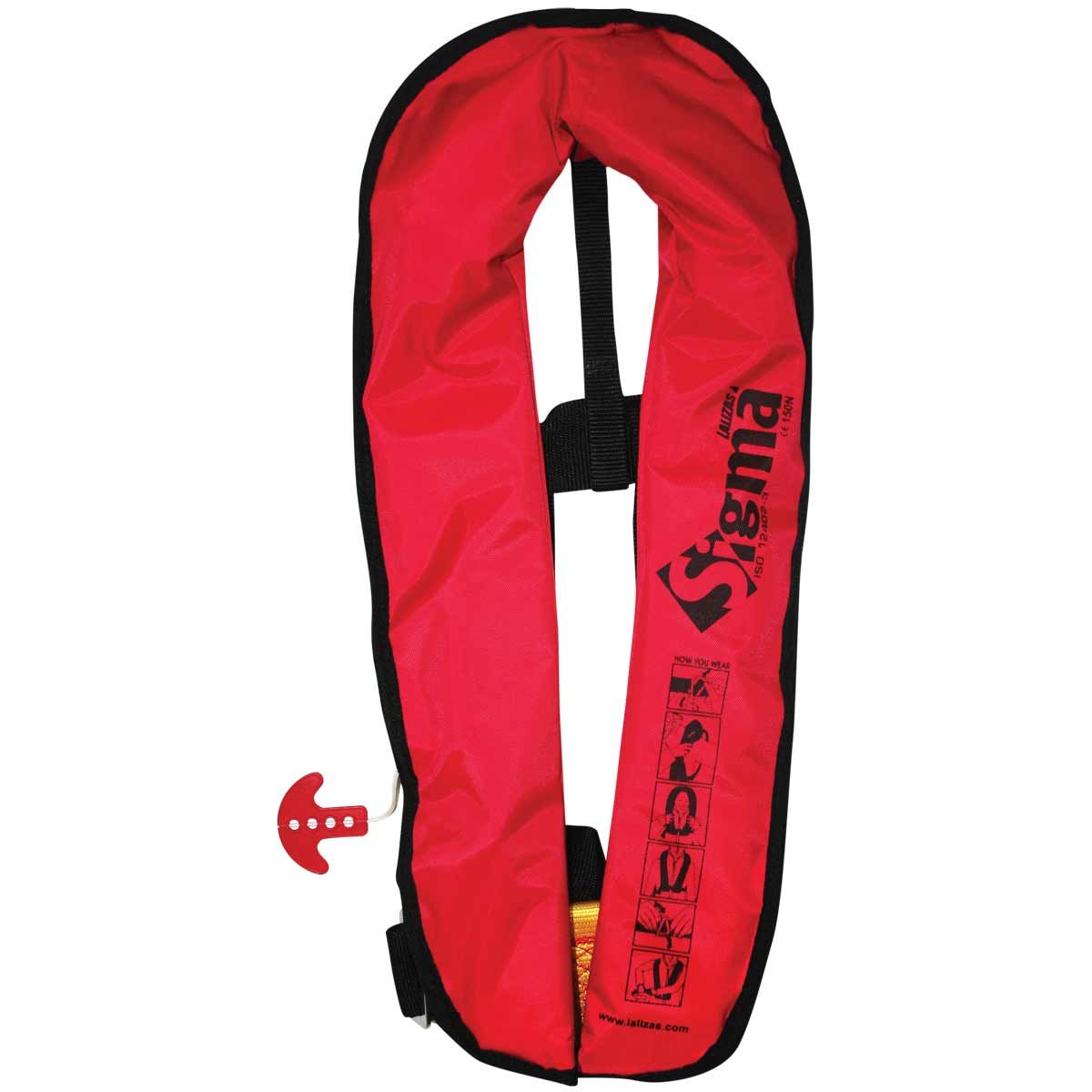Sigma Inflatable Lifejacket Manual 170N ISO Adult Red LZ-71097