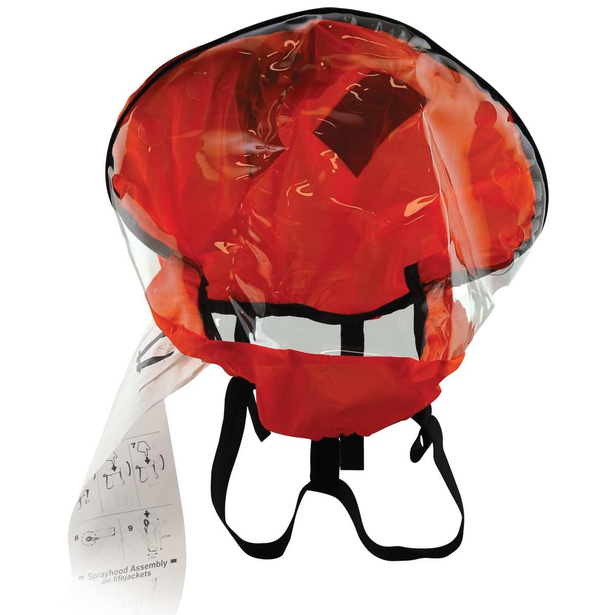 Lalizas Sprayhood for Inflatable Life Jackets (Orange / ISO 12402-8) LZ-72325