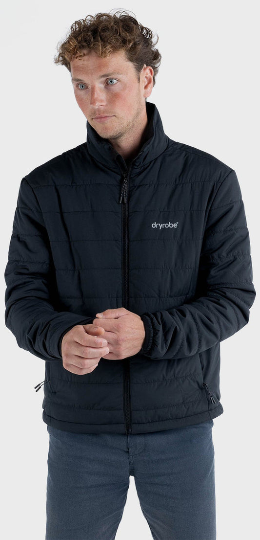Dryrobe Men's Black Mid-layer Jacket - waterworldsports.co.uk
