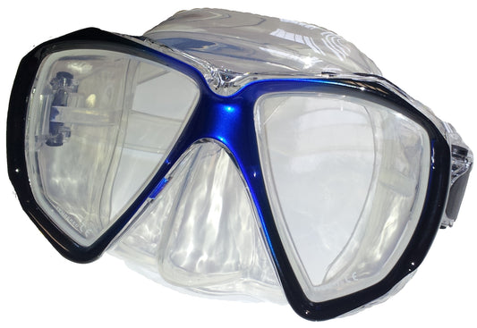 Beaver Blue Focus Silicone Dive Mask