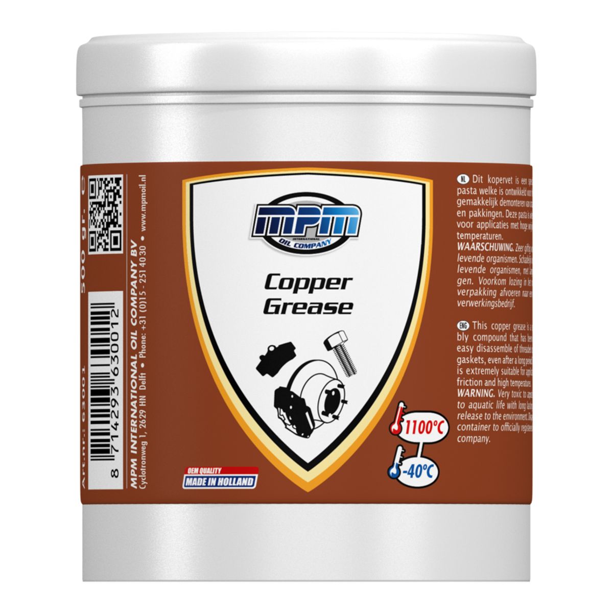 MPM Copper Grease 500g Tub MPM63001
