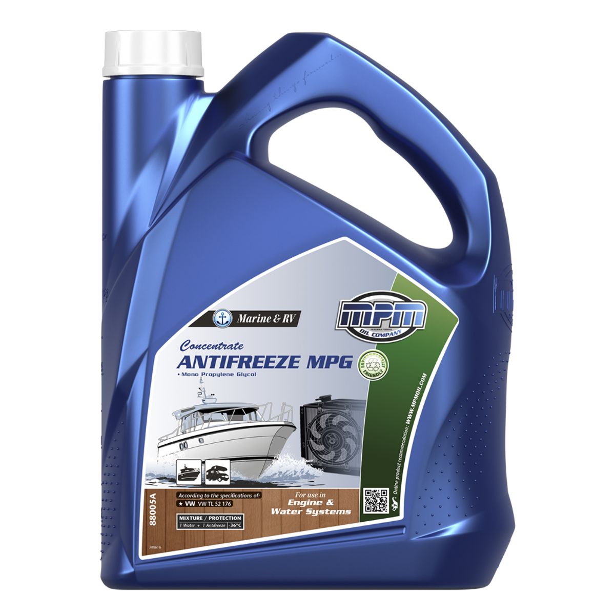 MPM Marine & RV Concentrate Antifreeze MPG 5 Litre MPM88005A