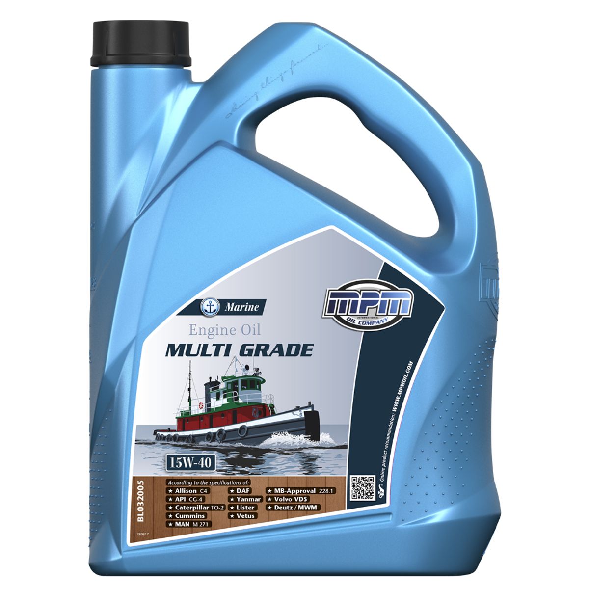 MPM Marine Multi Grade Engine Oil 15W-40 5 Litre MPMBL032005