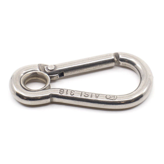 AG Stainless Steel Carbine Hook with Eye (5mm x 50mm)