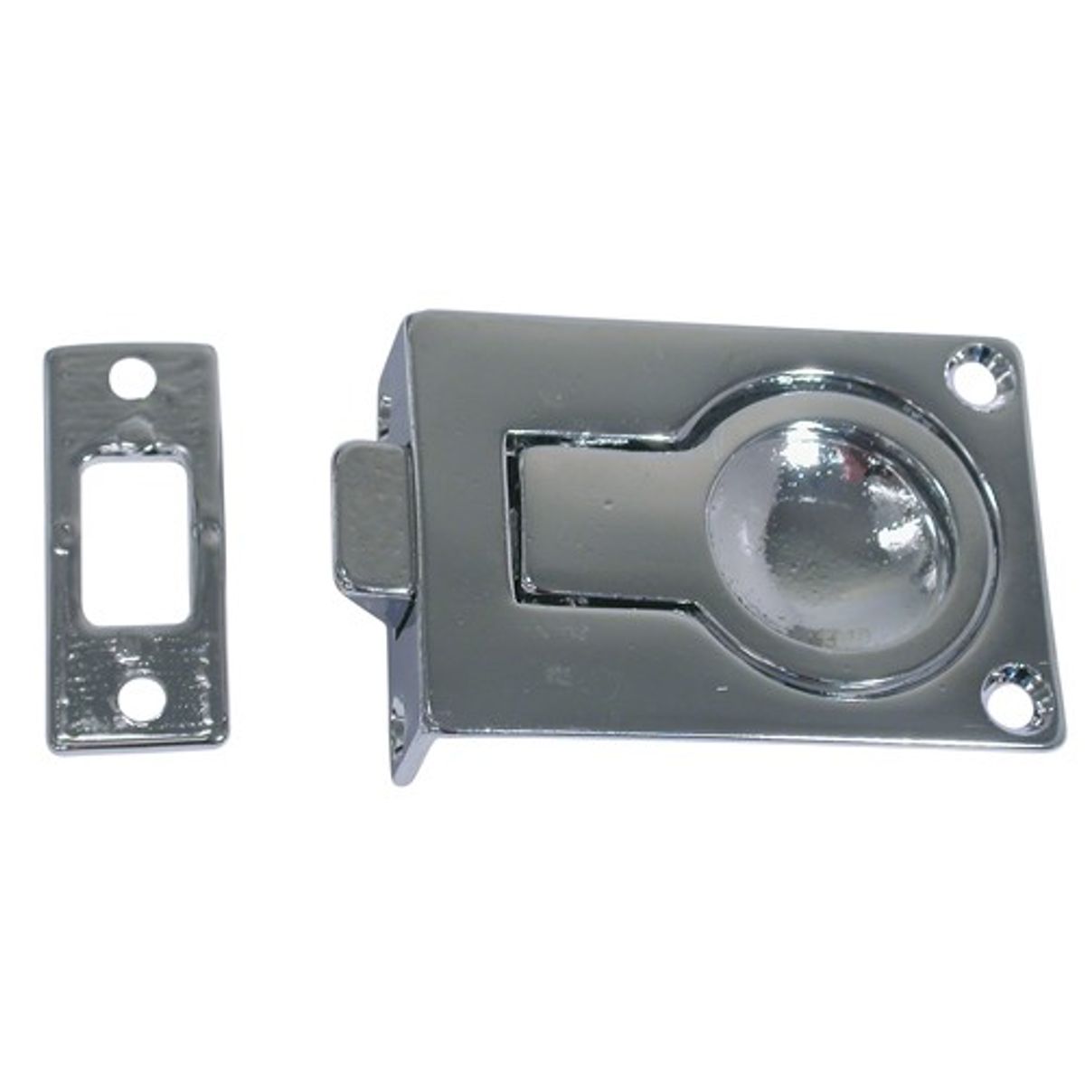 AG Spring Latch Flush Ring & Keep (Chrome) N-75927