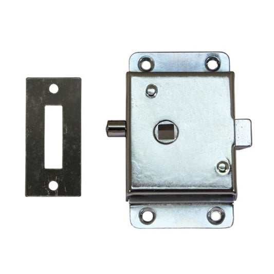 AG Rim Latch in Chrome with Flat Striker Plate (Large) N-76013