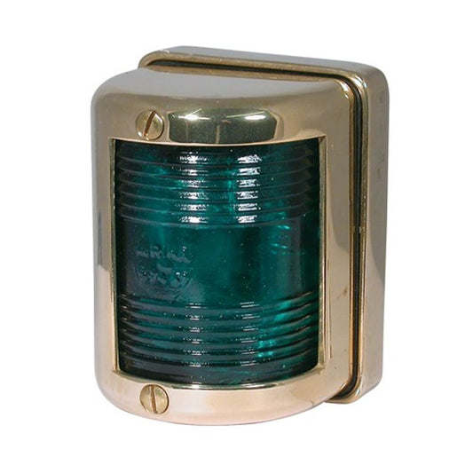 AG Starboard Green Navigation Light (Brass Case / 12V / 10W) N-80004