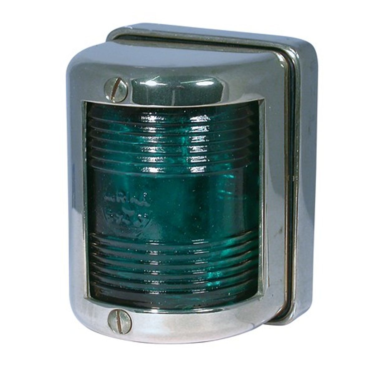 AG Starboard Green Navigation Light (Chrome Case / 12V / 10W) N-80005