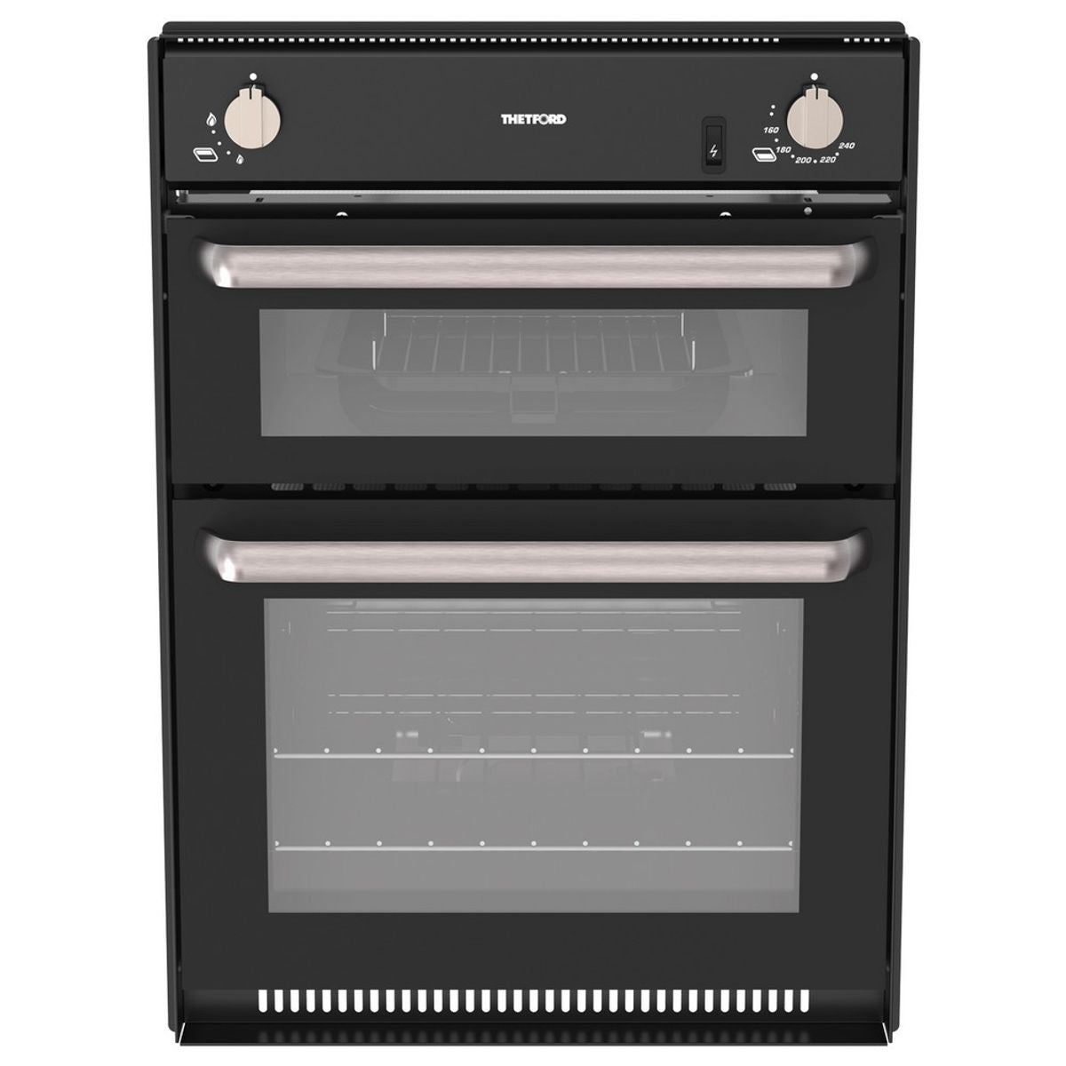 Thetford Half Midi Prima LPG Oven and Grill Black with 12V Ignition