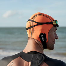 ZONE3 Orange Neoprene Swim Cap - waterworldsports.co.uk