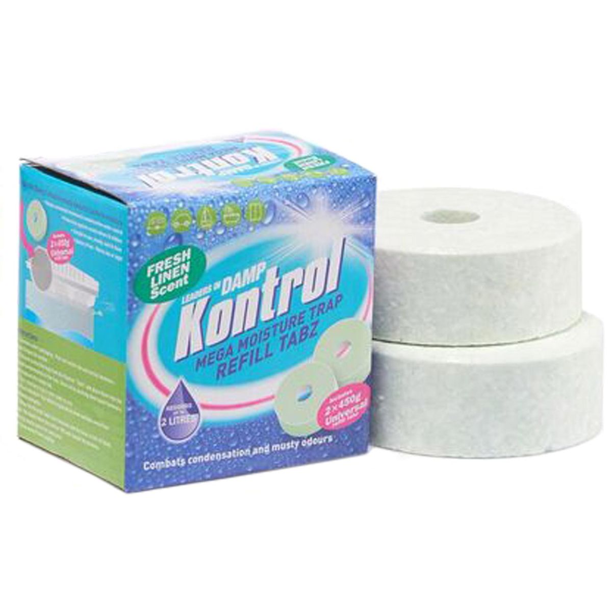 Kontrol Refill Tabs Linen Scent (2 Litre / Pack of 2) NDV010