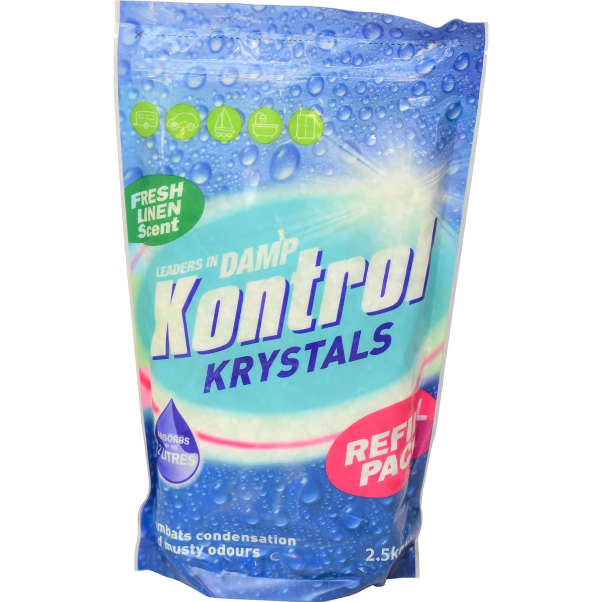 Kontrol Krystals 2.5kg Linen Scent (5 Litre Capacity) NDV081