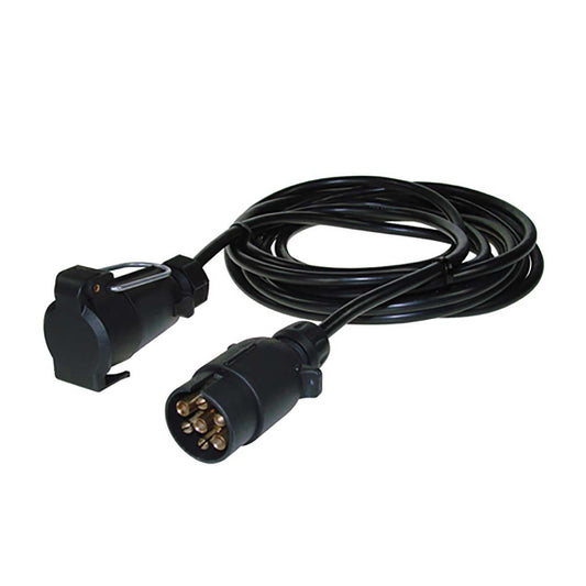 Maypole Straight Trailer Extension Lead 7 Pin Plug to Socket (3M) NL-MP587