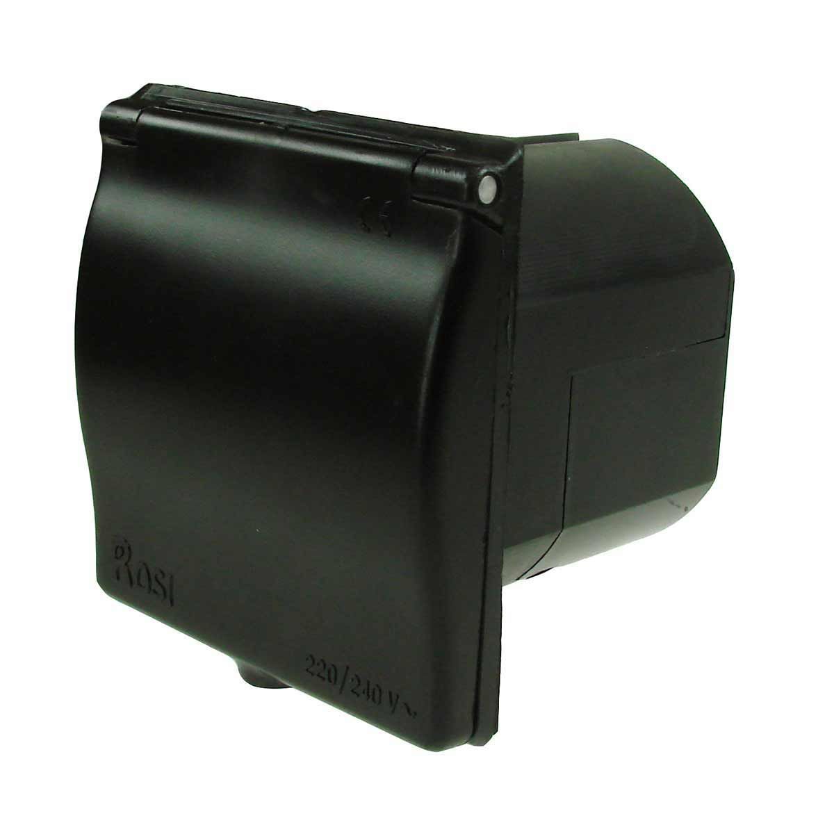 Maypole Flush Fit Mains Socket in Black (240V / 16A) NL-MP5985B