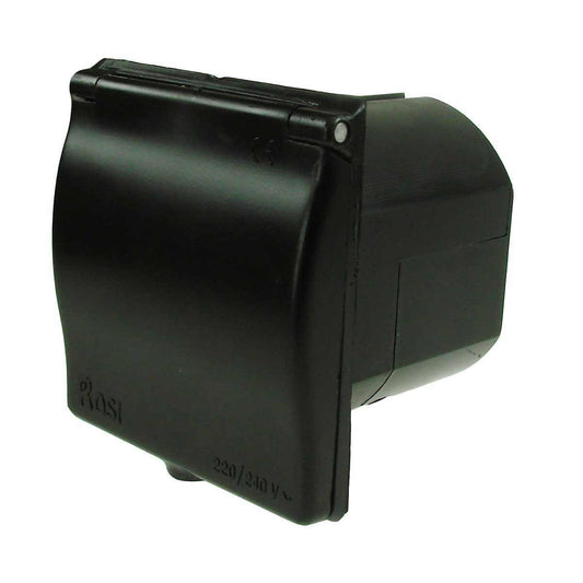 Maypole Flush Fit Mains Socket in Black (240V / 16A) NL-MP5985B