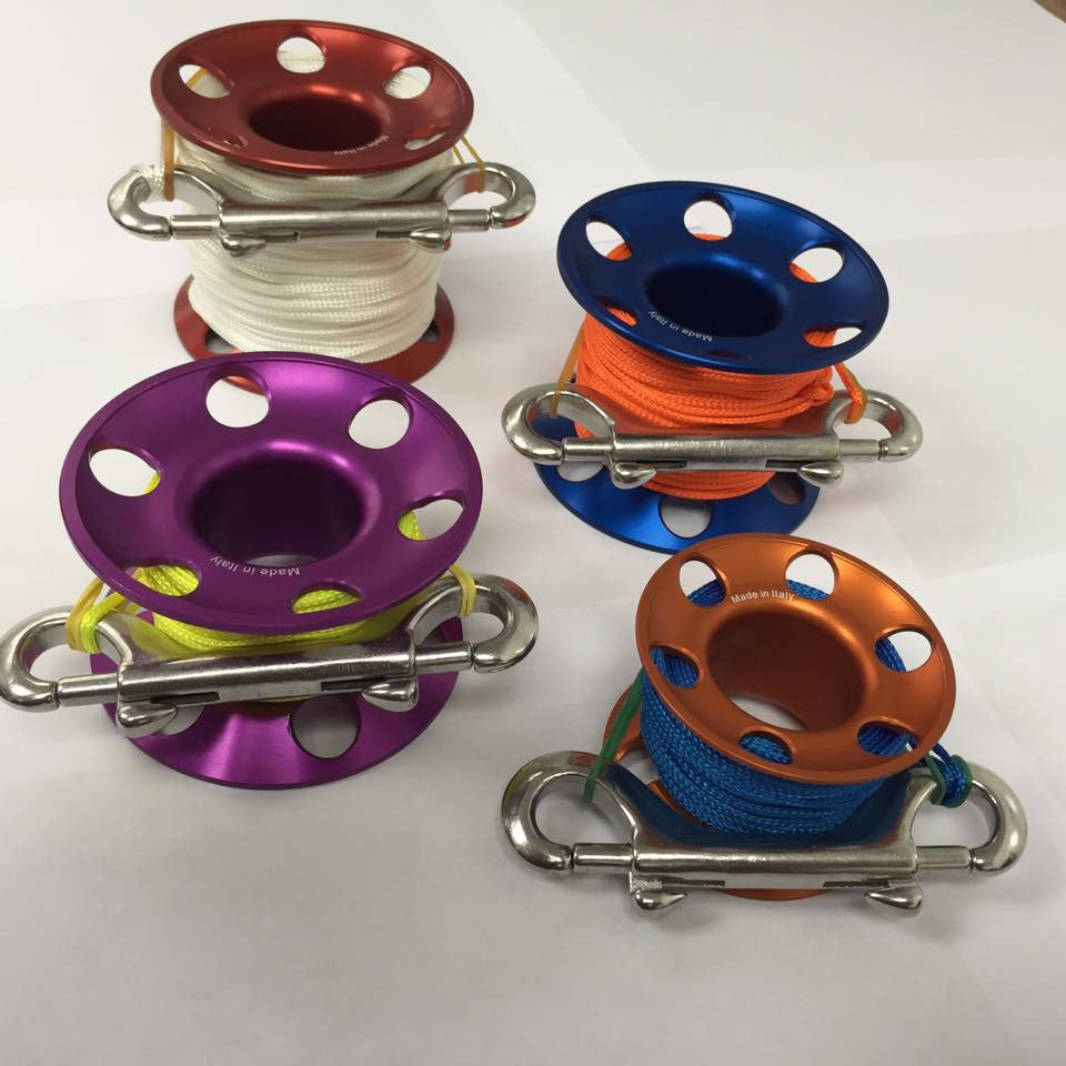 Nautilus 15m Aluminium Spool - Flo Yellow | waterworldsports.co.uk